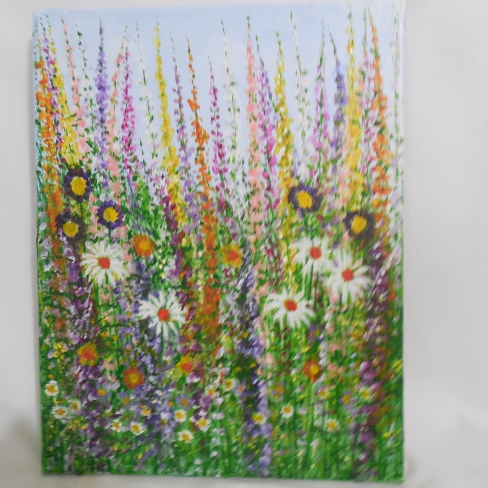 Original Acrylic Summer Floral Painting
